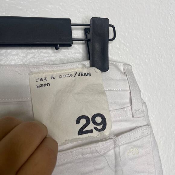 Rag & Bone Womens Jeans Size 29 White Denim Studded Skinny Leg Casual - Picture 12 of 15